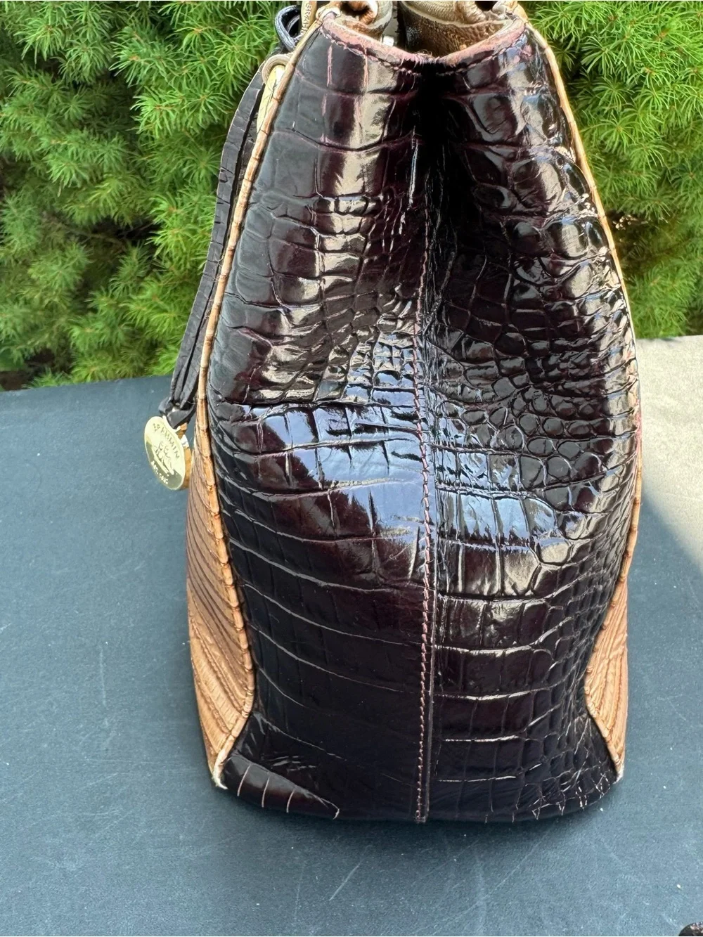 Brahmin Lincoln Satchel in Toasted Almond